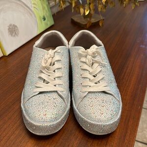 INC Brand Lola Sneakers, Silver Bling — Wedding Party shoes